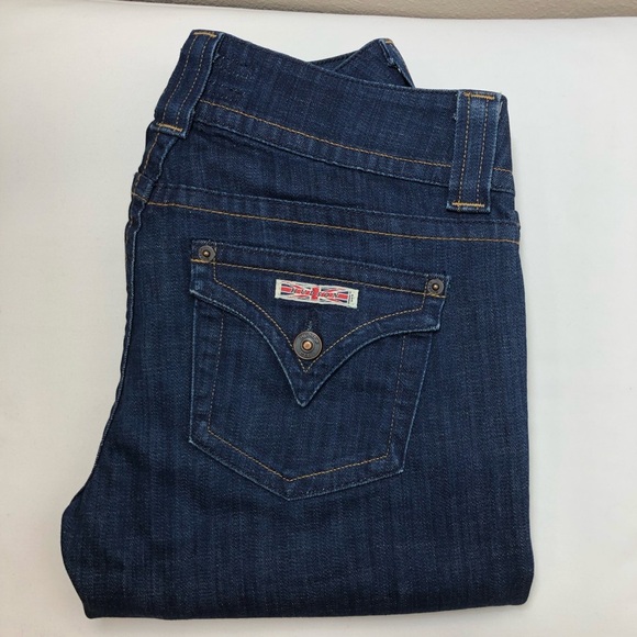 Hudson Made Usa Style W170DSX Mid Rise 2 Button Zipper Bootcut Dark Wash Jean 28 - Picture 8 of 16